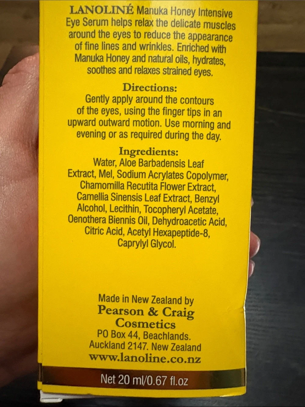 Manuka Honey Intensive Eye Serum - Yellow & White